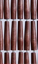 Vliegengordijn met hulzen bruin., Huis en Inrichting, Overige Huis en Inrichting, Ophalen of Verzenden, Gebruikt