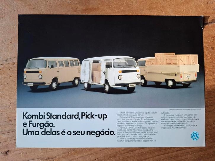 Braziliaanse Volkswagen T2 sheet, Boeken, Auto's | Folders en Tijdschriften, Gelezen, Volkswagen, Ophalen of Verzenden