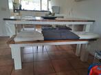 Eettafel bankje., Huis en Inrichting, Tafels | Eettafels, Ophalen, Zo goed als nieuw, Rechthoekig, 50 tot 100 cm