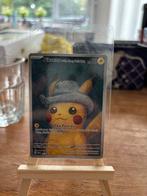 Pokemon pikachu with grey felt hat sealed, Ophalen of Verzenden, Zo goed als nieuw, Losse kaart, Foil