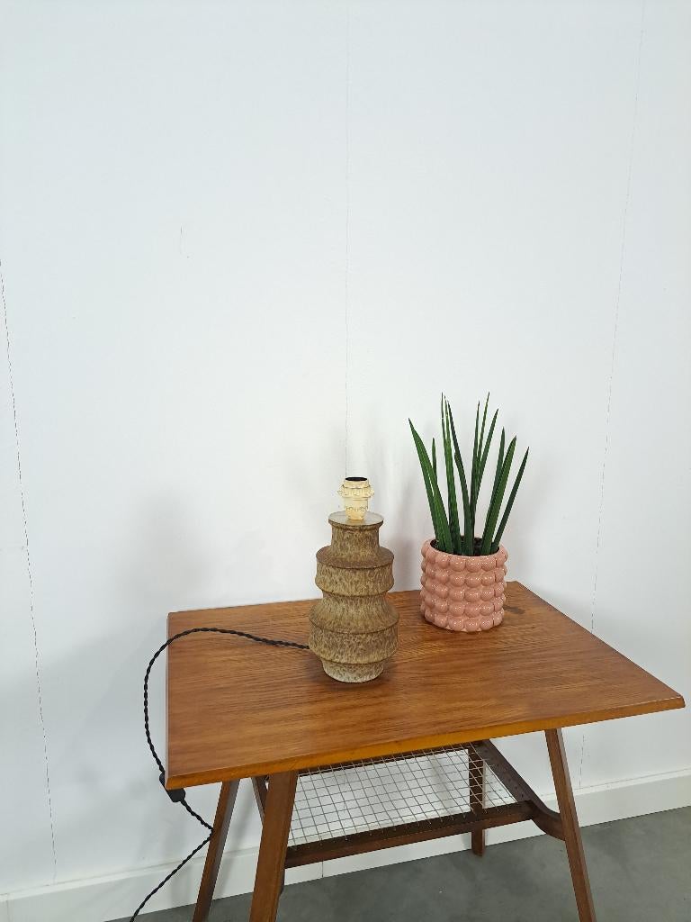 West Germany aardewerk tafellamp, Overige materialen, Gebruikt, Vintage, Ophalen of Verzenden