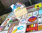verzameling van ca. 240 vintage stickers, Verzamelen, Stickers, Ophalen, Gebruikt
