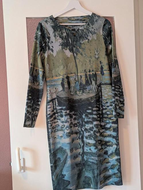 Lizzy & Coco Jurk - Monet Print, Kleding | Dames, Jurken, Zo goed als nieuw, Maat 36 (S), Groen, Knielengte, Ophalen of Verzenden