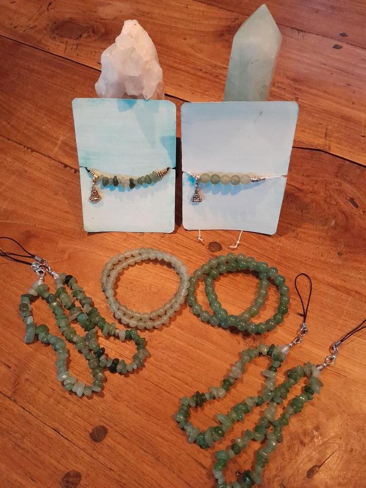 Groene Avonturijn Armbanden & Telefoonkoorden, Sieraden, Tassen en Uiterlijk, Armbanden, Nieuw, Overige materialen, Groen, Met bedels of kralen