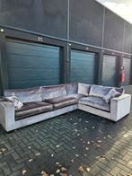 XL Erik Kuster Style Zilver Hoekbank - Gratis Bezorging, Huis en Inrichting, Ophalen of Verzenden, Zo goed als nieuw, Stof
