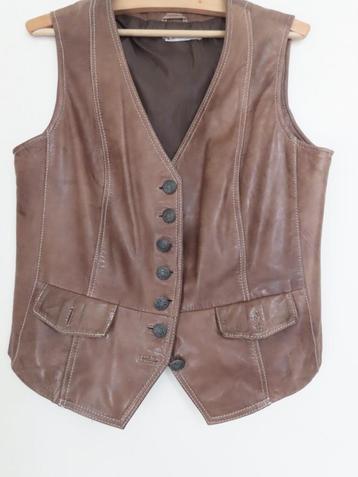Roberto Sarto, Stoer/Luxe Leren dames gilet mt 42 beschikbaar voor biedingen