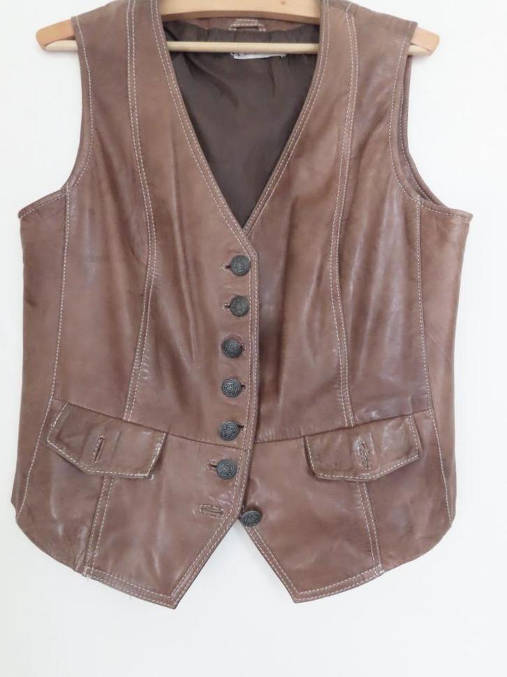 Roberto Sarto, Stoer/Luxe Leren dames gilet mt 42, Kleding | Dames, Jasjes, Kostuums en Pakken, Gedragen, Jasje, Maat 42/44 (L)