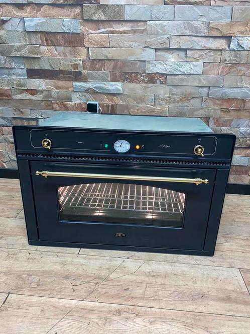 Luxe Boretti inbouwoven antraciet/messing 90 cm, Witgoed en Apparatuur, Ovens, Zo goed als nieuw, Inbouw, Oven met grill, 60 cm of meer