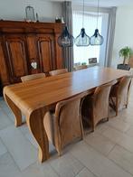 eettafel met stoelen, Huis en Inrichting, Ophalen, Gebruikt, 4 tot 6 stoelen