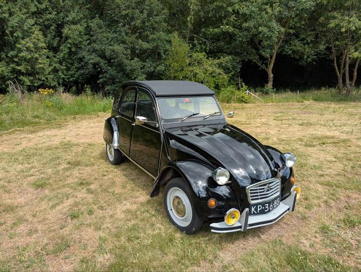 Citroën 2CV 0.6 1984 Zwart, Auto's, Citroën, Particulier, 2CV, Open dak, Benzine, Hatchback, Handgeschakeld, Origineel Nederlands