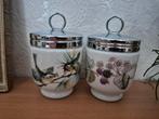 2 Vintage Royal Worcester England porseleinen egg coddlers., Ophalen of Verzenden