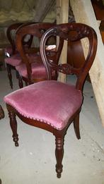 6 antique MAHONIE eetkamer stoelen, Ophalen