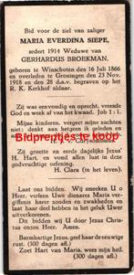 Siepe Maria 1866 Winschoten 1918 Groningen x Broekman - 2509, Ophalen of Verzenden, Bidprentje