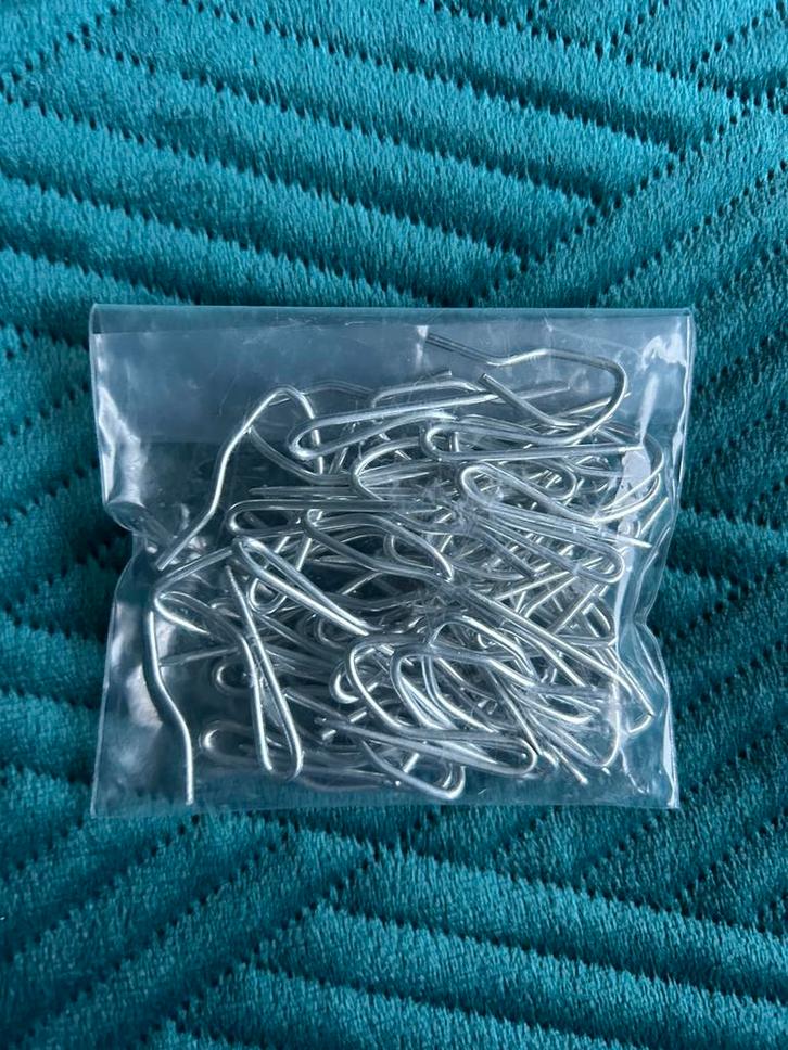 Gordijnhaak insteekhaak metaal 40 stuks NIEUW, Huis en Inrichting, Stoffering | Gordijnen en Lamellen, Nieuw, Minder dan 100 cm