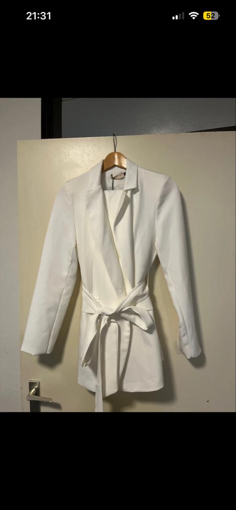 Nieuw Mooi Pak, Maat 38/40 (M), Kostuum of Pak, Wit, Nieuw