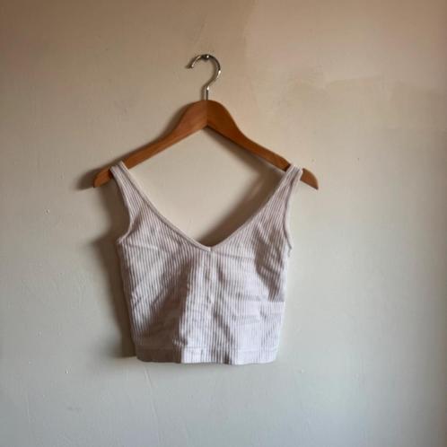 Rib Crop Cami Top maat M, Kleding | Dames, Tops, Zo goed als nieuw, Maat 38/40 (M), Wit, Zonder mouw, Ophalen of Verzenden