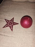 Rode kerstballen,diverse vormen,piek,bellen balletjesslinger, Diversen, Kerst, Ophalen of Verzenden, Zo goed als nieuw