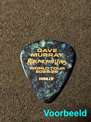 Gezocht: Plectrum Dave Murray Iron Maiden Run For Your Lives beschikbaar voor biedingen