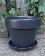 Bloempot tuin antraciet Tuinpot keramiek pot grijs Nieuw, Ophalen, Minder dan 30 cm, Minder dan 60 cm, Rond