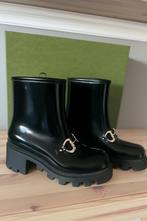 Gucci Horsebit Rubber Ankle Boots Gucci, Zwart, Lage of Enkellaarzen, Ophalen of Verzenden, Gucci