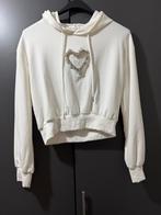 Korte witte hoodie strass hart nieuw giorgia, Kleding | Dames, Ophalen of Verzenden, Nieuw, Wit