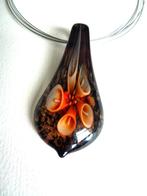 Ketting met glazen Murano hanger in schitterde kleuren, Overige kleuren, Glas of Kristal, Ophalen of Verzenden, Zo goed als nieuw