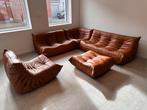 Cognac lederen modulaire zithoek, onberispelijke staat!, Ophalen of Verzenden, Zo goed als nieuw, Cassina artifort sede ligne roset vitra knoll b&b italia togo