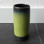 Ceramano 181 vintage vaasje groen West-Germany cilindervaas, Gebruikt, Aardewerk of Porselein, Ophalen of Verzenden, Minder dan 50 cm