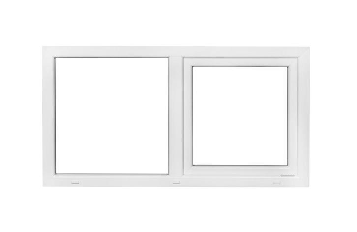 Kunststof Kozijn Draaikiep Vast  B150 H80cm Wit Intrek, Doe-het-zelf en Verbouw, Kozijnen en Schuifpuien, Nieuw, Raamkozijn, Kunststof