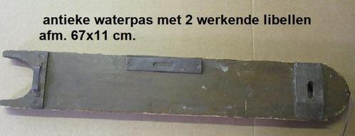 antieke Zweedse waterpas, 2 werkende libellen, mal voor hout, Antiek en Kunst, Antiek | Gereedschap en Instrumenten, Ophalen of Verzenden