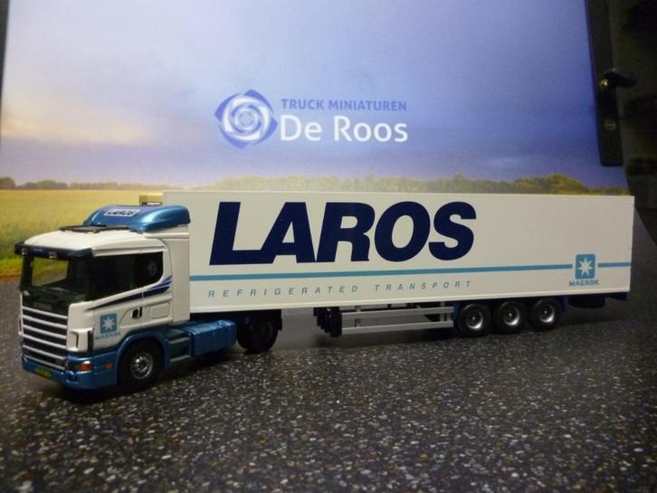 Tekno Scania 124 Laros / Maersk, Hobby en Vrije tijd, Modelauto's | 1:50, Nieuw, Bus of Vrachtwagen, Tekno, Ophalen of Verzenden