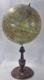 antieke Globe "Die Erde" op houten voet kompas, Verzenden
