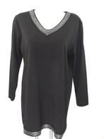 Nieuwstaat sweater jurk zwart zilveren glitters Pescara L, Zwart, Maat 42/44 (L), Pescara, Ophalen of Verzenden