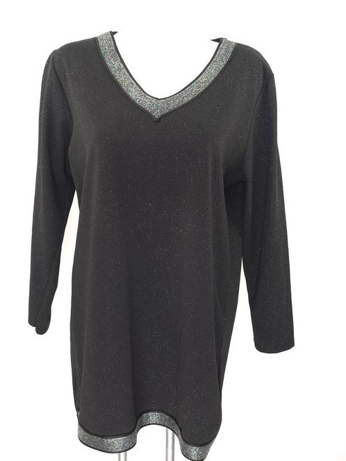 Nieuwstaat sweater jurk zwart zilveren glitters Pescara L, Kleding | Dames, Truien en Vesten, Zo goed als nieuw, Maat 42/44 (L)