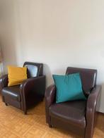 Leather chairs, Huis en Inrichting, Banken | Sofa's en Chaises Longues, Minder dan 150 cm, Leer, Zo goed als nieuw, Ophalen