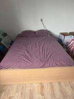 IKEA Malm bed 140x200 (houtkleur) + optioneel matras, Ophalen, Tweepersoons, 140 cm, Zo goed als nieuw