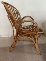 Retro rotan stoel Rohé, Huis en Inrichting, Stoelen, Ophalen, Zo goed als nieuw, Bruin, Eén
