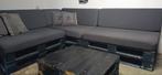 Pallet bank met originele kussens voor mancave of balkon, Tuin en Terras, Ophalen of Verzenden, Hout