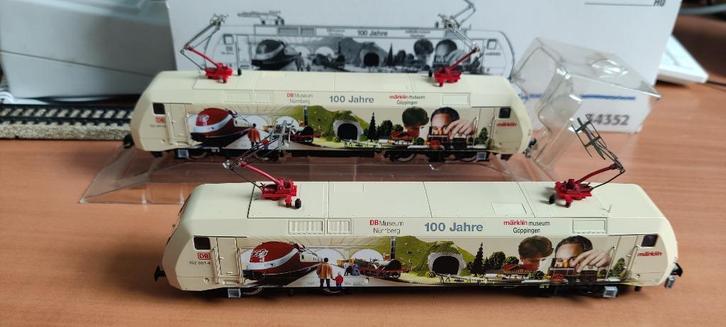 2x marklin loc 34352 DB BR 152 100 Jaar Museum Nürnberg, Hobby en Vrije tijd, Modeltreinen | H0, Zo goed als nieuw, Locomotief