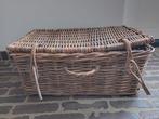 handige rieten opbergmand met deksel, Ophalen, Gebruikt, Rechthoekig, Riet
