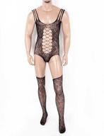 Heren zwarte body 6 / bodysuit sissy lingerie pakje sexy, Verzenden, Zwart, Nachtkleding