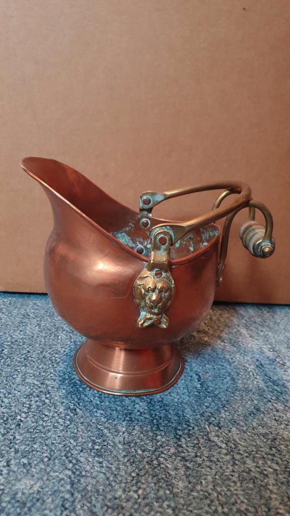 Antieke Koperen helmkit met Leeuwenkop, Antiek en Kunst, Antiek | Koper en Brons, Koper, Ophalen