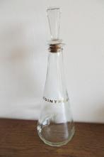 oude glazen cointreau karaf, met kurken stop. Goudkleurige, Ophalen of Verzenden, Gebruikt, Gebruiksvoorwerp
