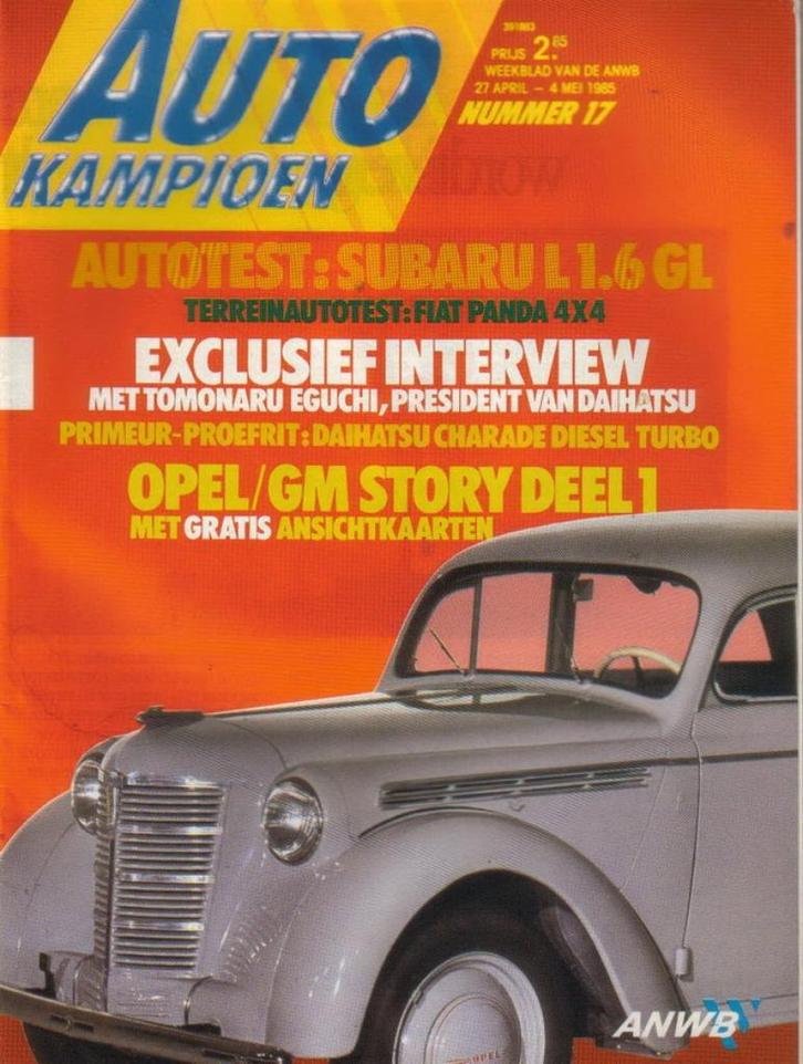 Autokampioen 17 1985 : Fiat Panda 4x4 - Daihatsu Charade TS, Boeken, Auto's | Folders en Tijdschriften, Gelezen, Algemeen, Ophalen of Verzenden