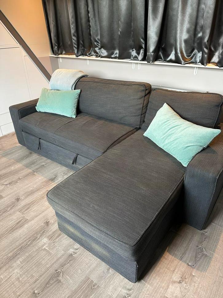 IKEA Vilasund Slaapbank - Grijs - Tweepersoons, Huis en Inrichting, Banken | Sofa's en Chaises Longues, Gebruikt, Tweepersoons