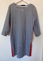 ENJOY Bretons Gestreept Blauw Witte Tricot Jurk Maat XXL, Maat 46/48 (XL) of groter, Enjoy, Zo goed als nieuw, Knielengte