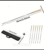 BBQ Spies RVS - 24 spies+ 4 hoesjes, Ophalen of Verzenden, Nieuw, Overige typen