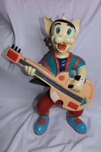 Tom met gitaar beeld van Tom & Jerry hout vintage oud, Ophalen of Verzenden