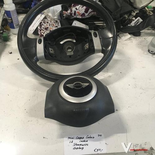 Mini Cooper Cabrio 2005 Lederen Stuurwiel met airbag, Auto-onderdelen, Besturing, Gebruikt, Ophalen of Verzenden