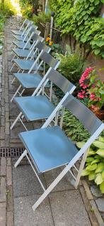 ArrMet Pocket klapstoelen Robby Cantarutti ITALY 8 stuks, Huis en Inrichting, Stoelen, Ophalen, Overige materialen, Gebruikt, Grijs
